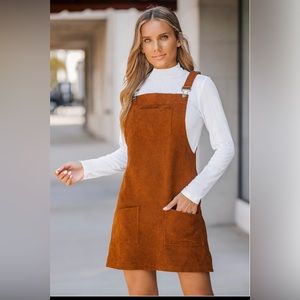 Corduroy Overall Mini dress